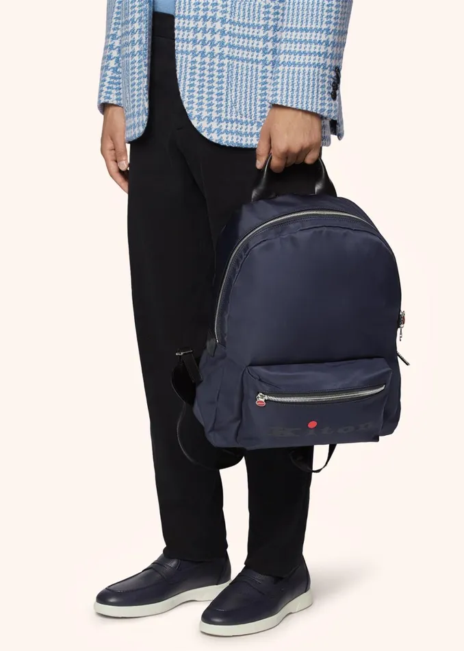 URBAN BACKPACK WITH LEATHER INSERTS Men Kiton Bags And Wallets URBAN BACKPACK WITH LEATHER INSERTS Men Kiton Bags And Wallets