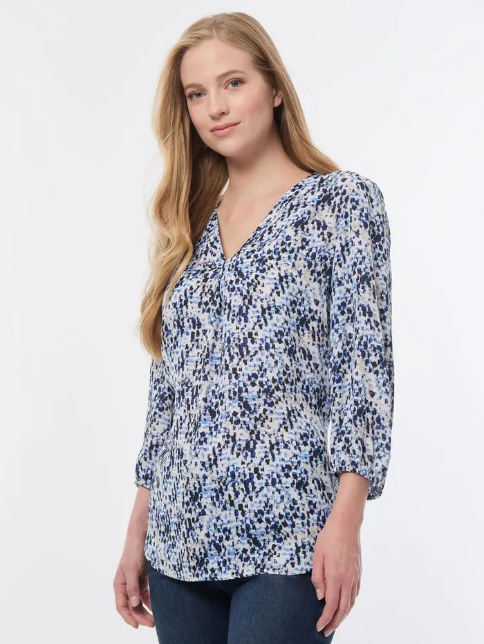 VNeck Pleated Kelly Blouse Crepe De Chine Women Jones New York Tops and Blouses VNeck Pleated Kelly Blouse Crepe De Chine Women Jones New York Tops and Blouses