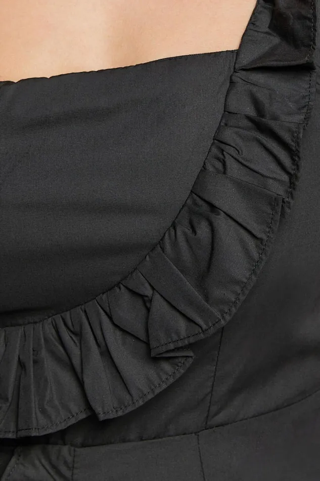 Valerie Mini Dress 8211 One Shoulder Ruffle Detail A Line Dress In Black Women Showpo Dresses