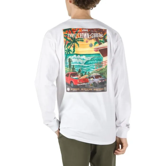 Vans 2020 VTCS Poster Long Sleeve TShirt White Mens TShirts and Tanks