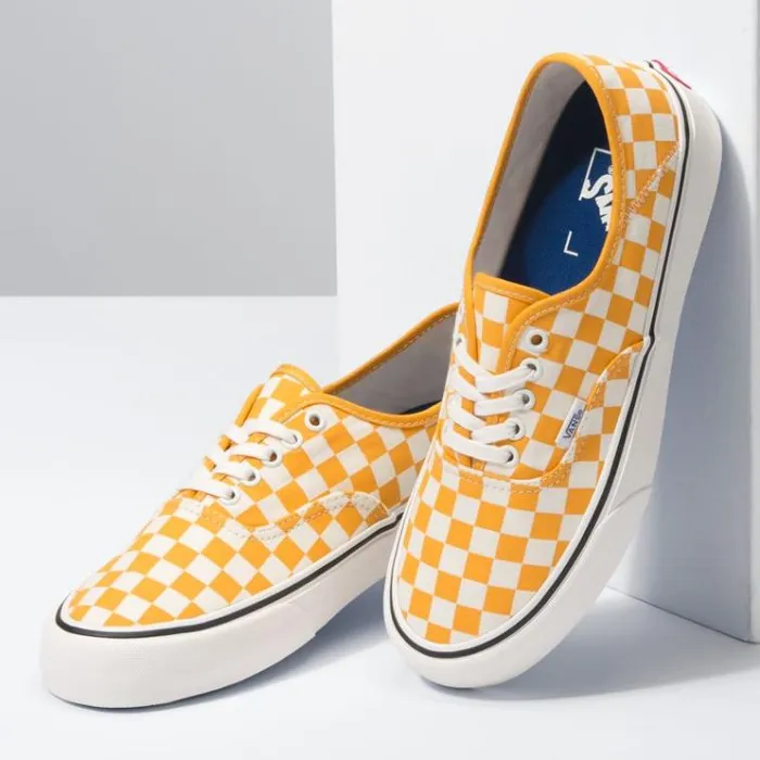 Vans Checkerboard Authentic SF Cadmium YellowMarshmallow MensWomens Surf Vibes Vans Checkerboard Authentic SF Cadmium YellowMarshmallow MensWomens Surf Vibes