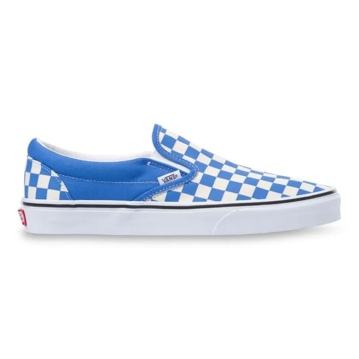 Vans Checkerboard Classic SlipOn Nebulas BlueTrue White MensWomens Classics Shoes Vans Checkerboard Classic SlipOn Nebulas BlueTrue White MensWomens Classics Shoes
