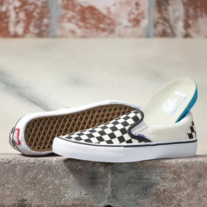 Vans Checkerboard SlipOn Pro BlackOff White MensWomens Pro Skate