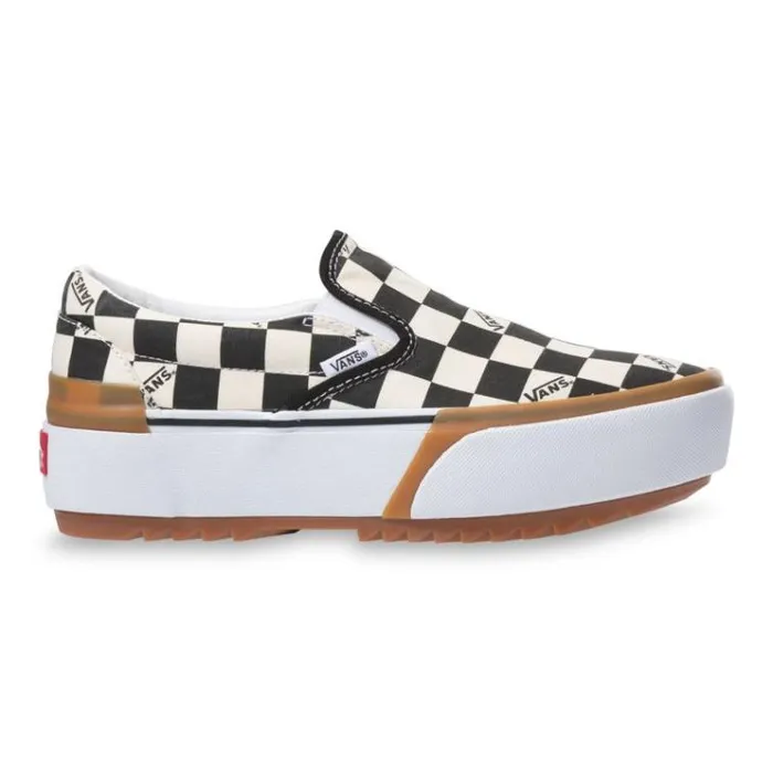 Vans Checkerboard SlipOn Stacked MultiTrue White Womens Classics Shoes Vans Checkerboard SlipOn Stacked MultiTrue White Womens Classics Shoes