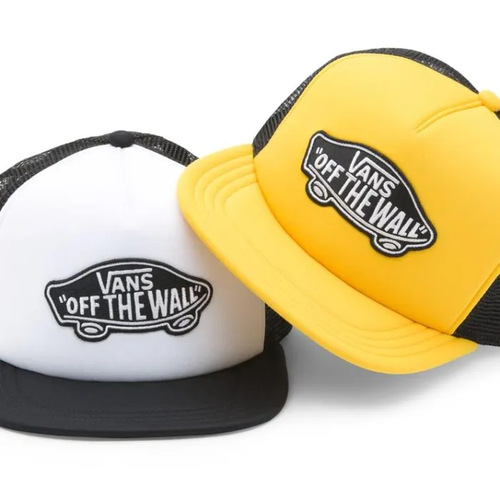 Vans Classic Patch Trucker Hat Lemon Chrome Mens Hats and Beanies Vans Classic Patch Trucker Hat Lemon Chrome Mens Hats and Beanies
