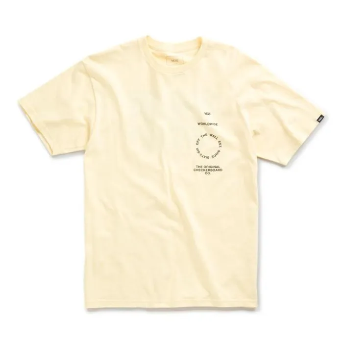 Vans Distortion Type TShirt Double Cream Mens TShirts and Tanks