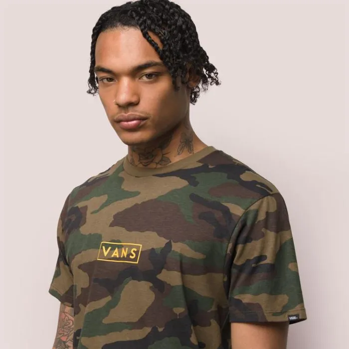 Vans Easy Box TShirt CamoLemon Chrome Mens TShirts and Tanks Vans Easy Box TShirt CamoLemon Chrome Mens TShirts and Tanks