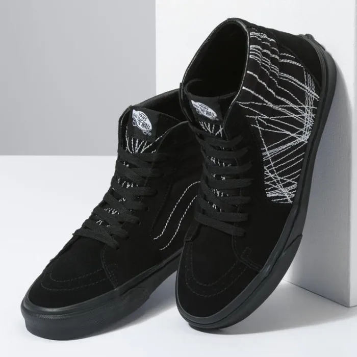 Vans Frenzy Sk8Hi BlackTrue White MensWomens Classics Shoes Vans Frenzy Sk8Hi BlackTrue White MensWomens Classics Shoes