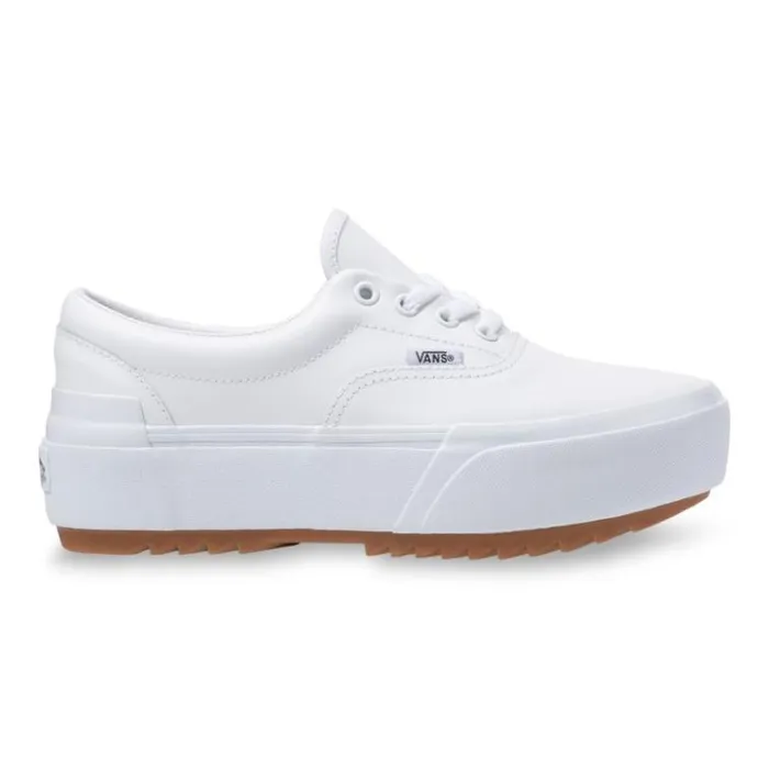 Vans Leather Era Stacked True WhiteTrue White Womens Classics Shoes Vans Leather Era Stacked True WhiteTrue White Womens Classics Shoes