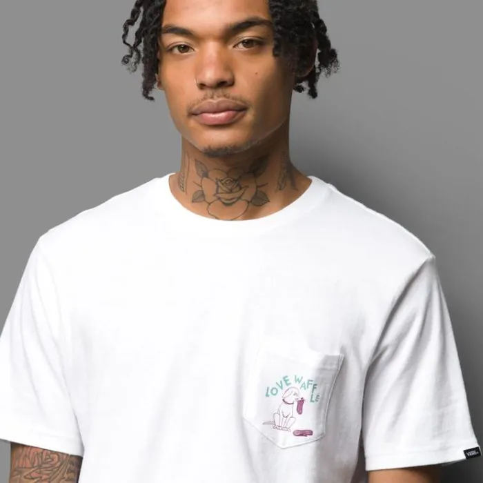 Vans Love Waffle Vintage Overdye Pkt TShirt White Mens TShirts and Tanks Vans Love Waffle Vintage Overdye Pkt TShirt White Mens TShirts and Tanks