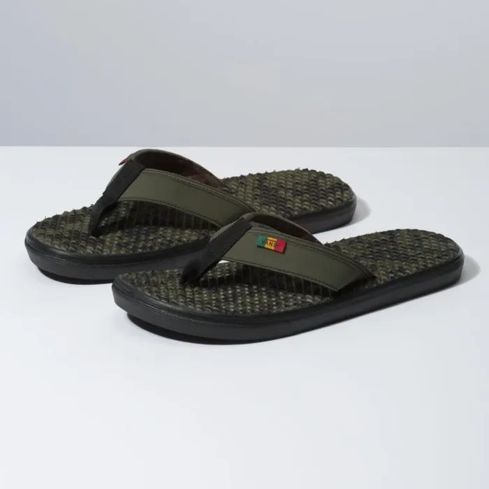 Vans Mens Rasta La Costa Lite Grape LeafBlack Mens Sandals