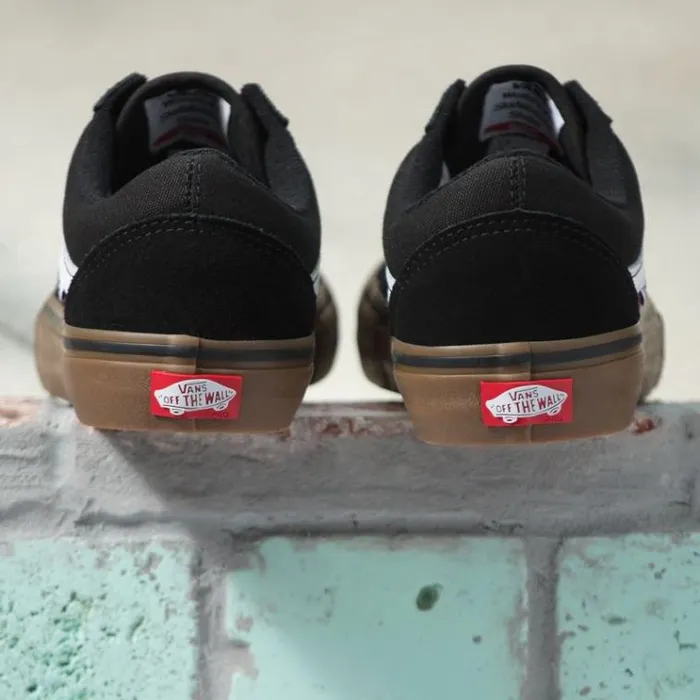 Vans Old Skool Pro BlackWhiteMedium Gum MensWomens Pro Skate Vans Old Skool Pro BlackWhiteMedium Gum MensWomens Pro Skate