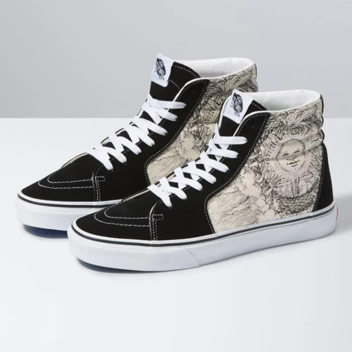 Vans Ouroboros Sk8Hi BlackTrue White MensWomens Classics Shoes Vans Ouroboros Sk8Hi BlackTrue White MensWomens Classics Shoes