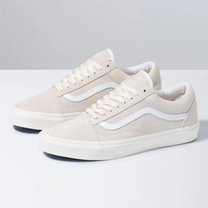 Vans Pig Suede Old Skool MarshmallowTrue White Mens Classics Shoes