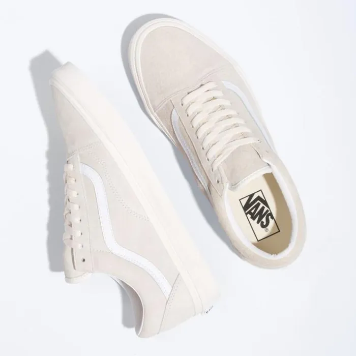 Vans Pig Suede Old Skool MarshmallowTrue White Mens Classics Shoes Vans Pig Suede Old Skool MarshmallowTrue White Mens Classics Shoes