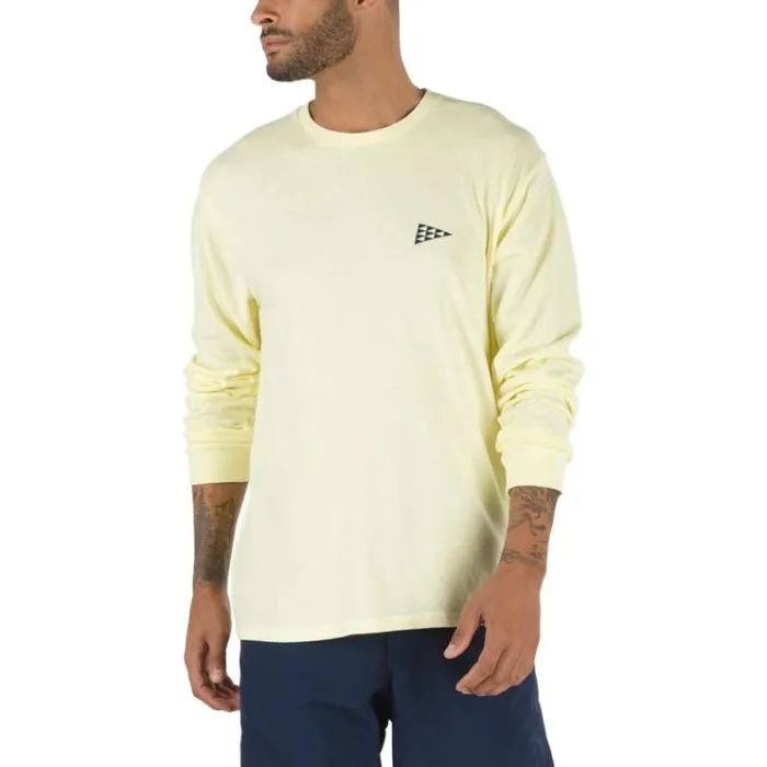 Vans Pilgrim Surf Supply Apple Long Sleeve TShirt Double Cream Mens TShirts and Tanks