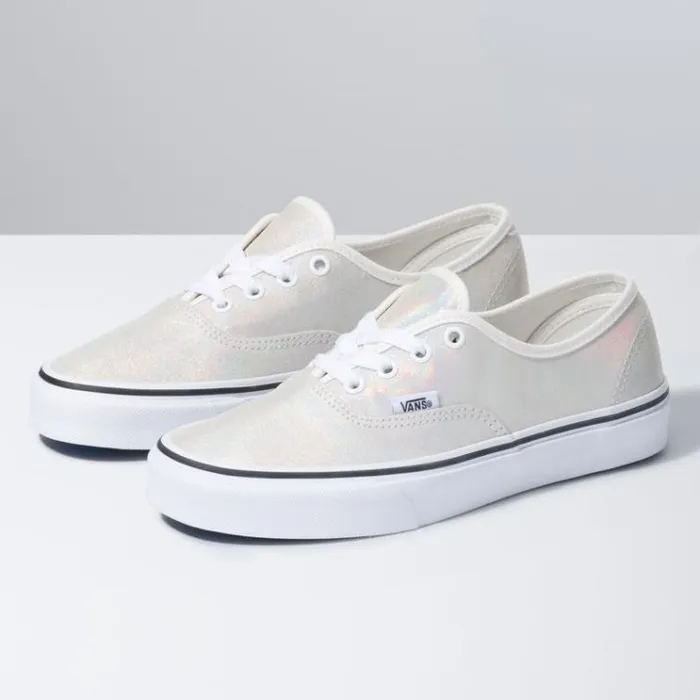 Vans Prism Suede Authentic MetallicBlanc De Blanc MensWomens Classics Shoes