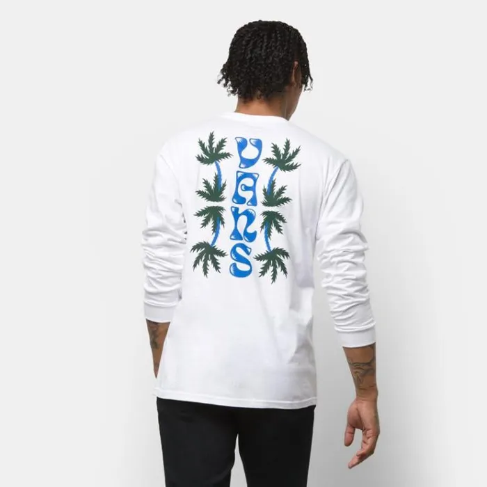Vans Rise N Shine Long Sleeve TShirt White Mens TShirts and Tanks
