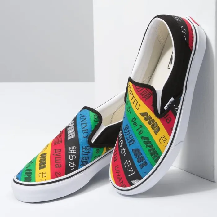 Vans Spirit SlipOn MultiTrue White Mens Classics Shoes Vans Spirit SlipOn MultiTrue White Mens Classics Shoes
