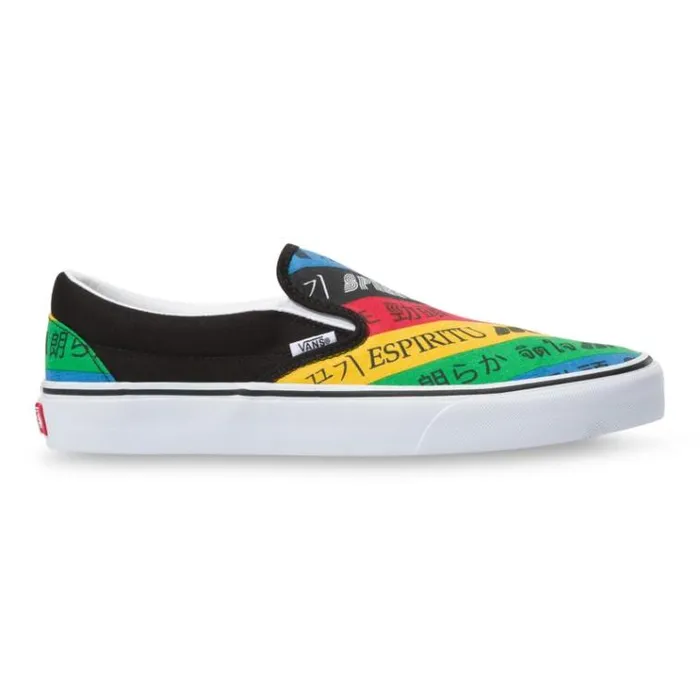 Vans Spirit SlipOn MultiTrue White Mens Classics Shoes Vans Spirit SlipOn MultiTrue White Mens Classics Shoes