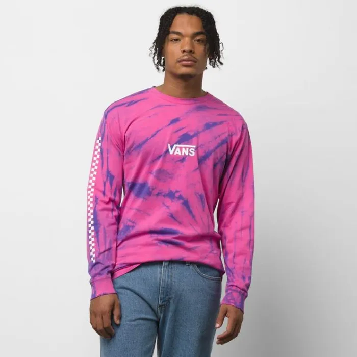 Vans Tie Dye Checker Long Sleeve TShirt Fuchsia Purple Tie Dye Mens TShirts and Tanks Vans Tie Dye Checker Long Sleeve TShirt Fuchsia Purple Tie Dye Mens TShirts and Tanks
