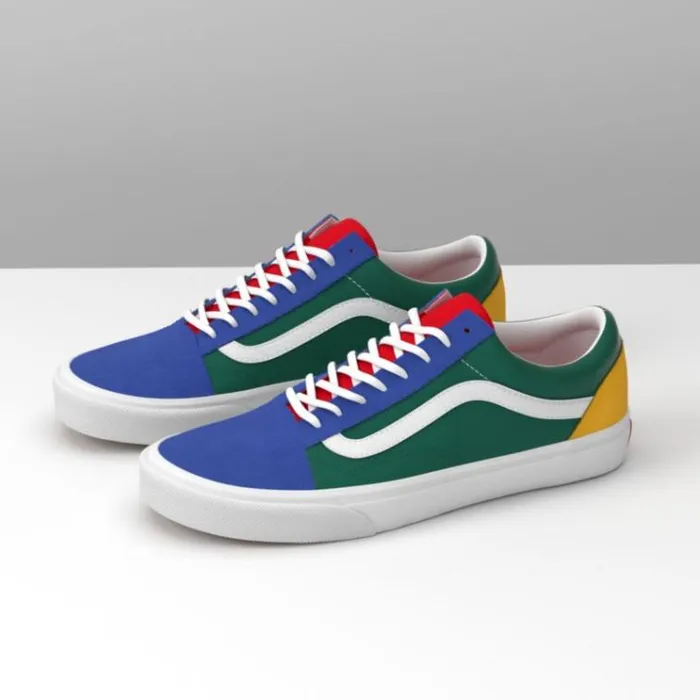 Vans Yacht Club Old Skool BlueGreenYellow MensWomens Classics Shoes