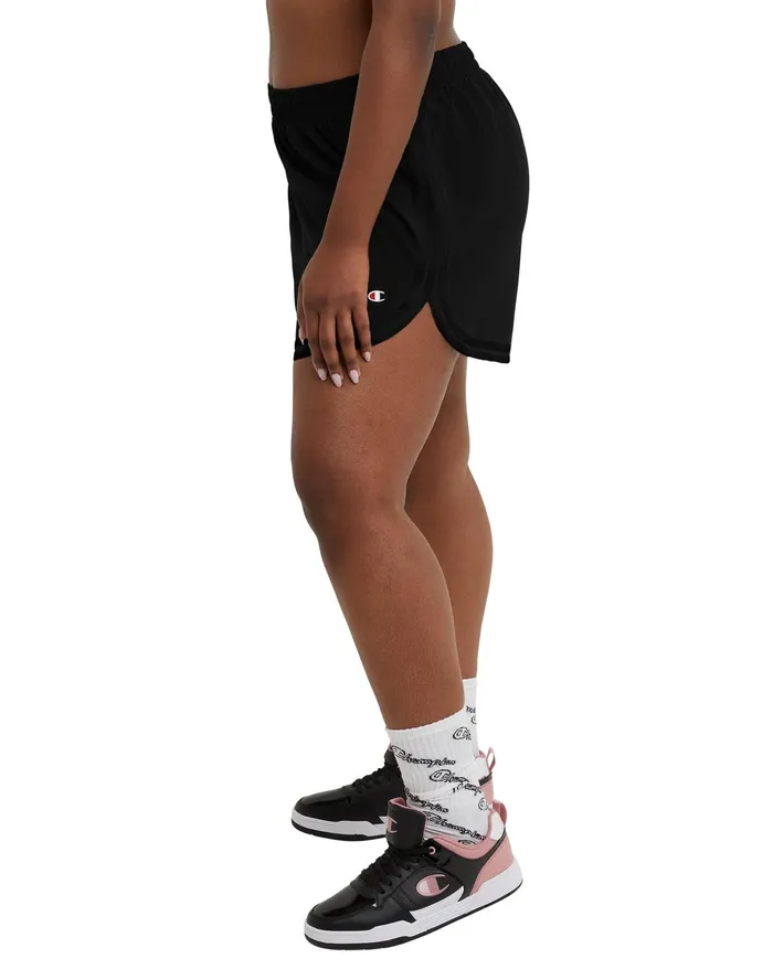 Varsity Shorts C Logo 35034 Plus Size Blackblack Women Champion Shorts