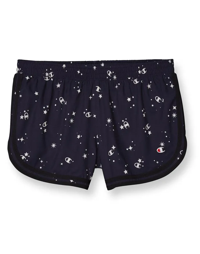 Varsity Shorts Print 35034 C The Stars Black Women Champion Shorts