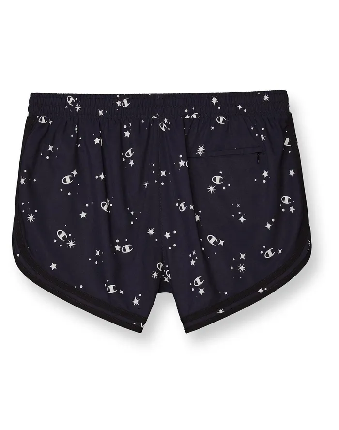 Varsity Shorts Print 35034 C The Stars Black Women Champion Shorts