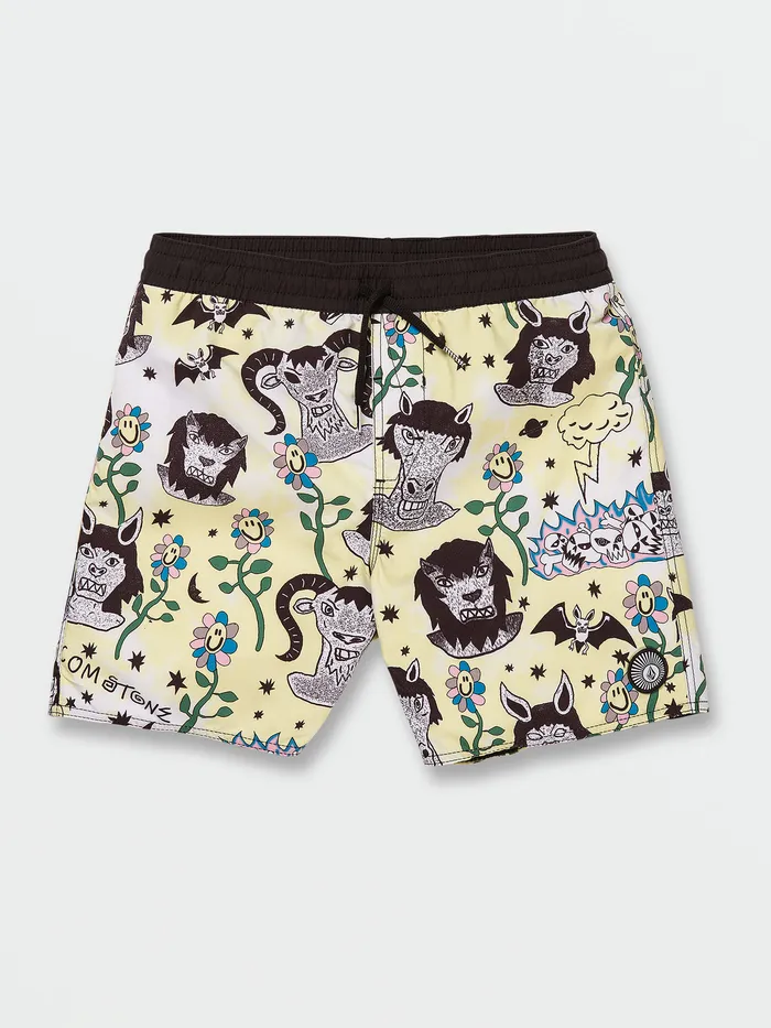 Volcom Boardshorts and Trunks Big Boys Surf Vitals Ozzy Trunks 8211 Glimmer Yellow Glimmer Yellow 8211 Boys