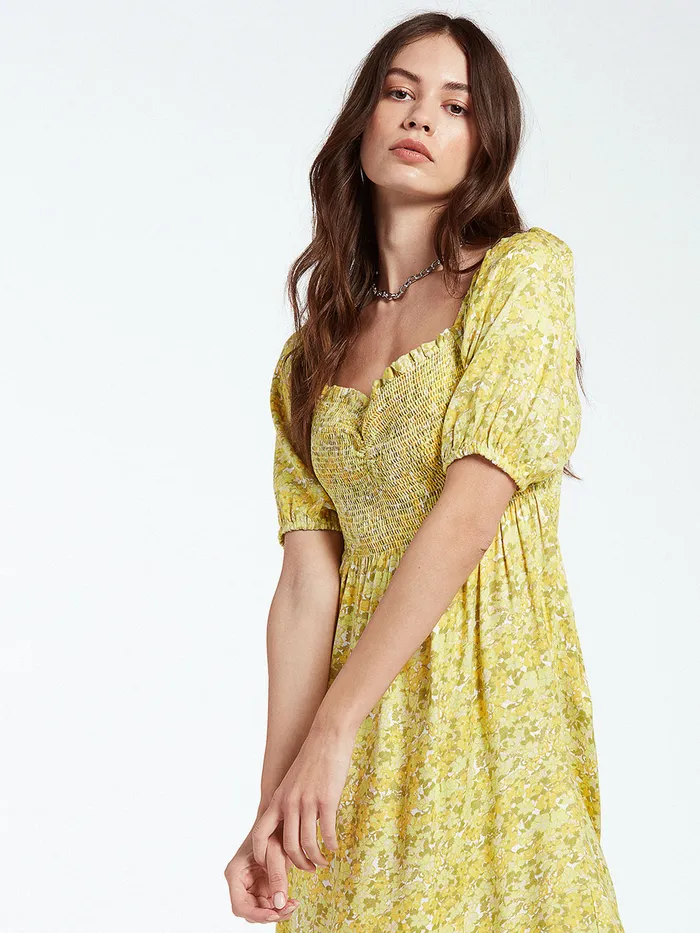 Volcom Dresses Wanna Have Sun Dress 8211 Lime Lime 8211 Womens