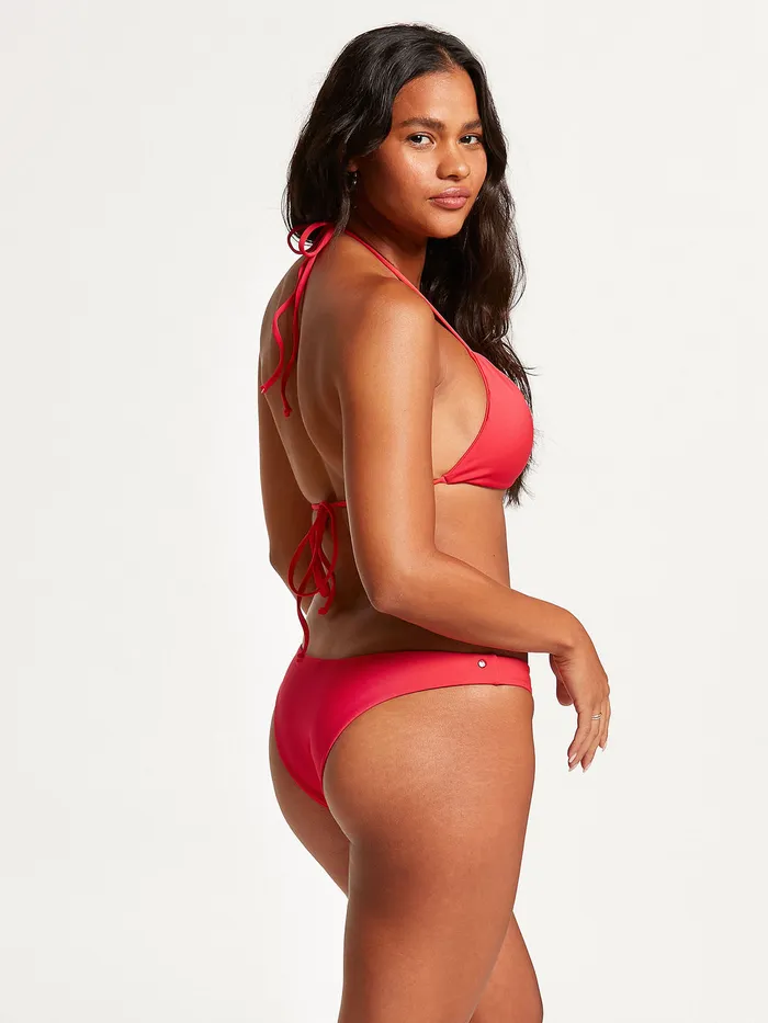 Volcom EcoTrue Swim Simply Seamless V Bikini Bottom 8211 True Red True Red 8211 Womens