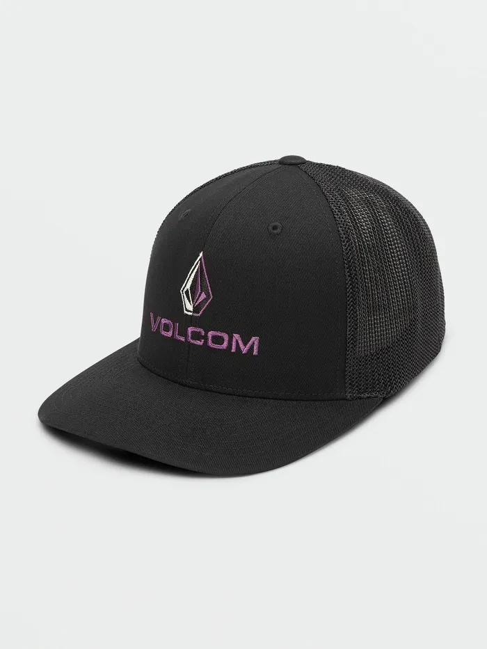 Volcom Hats and Beanies Duel Duo Flexfit Hat 8211 Black Black 8211 Mens