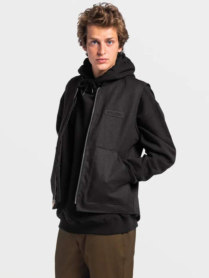 Volcom Hoodies and Sweatshirts Skate Vitals Pullover 8211 Black Black 8211 Mens
