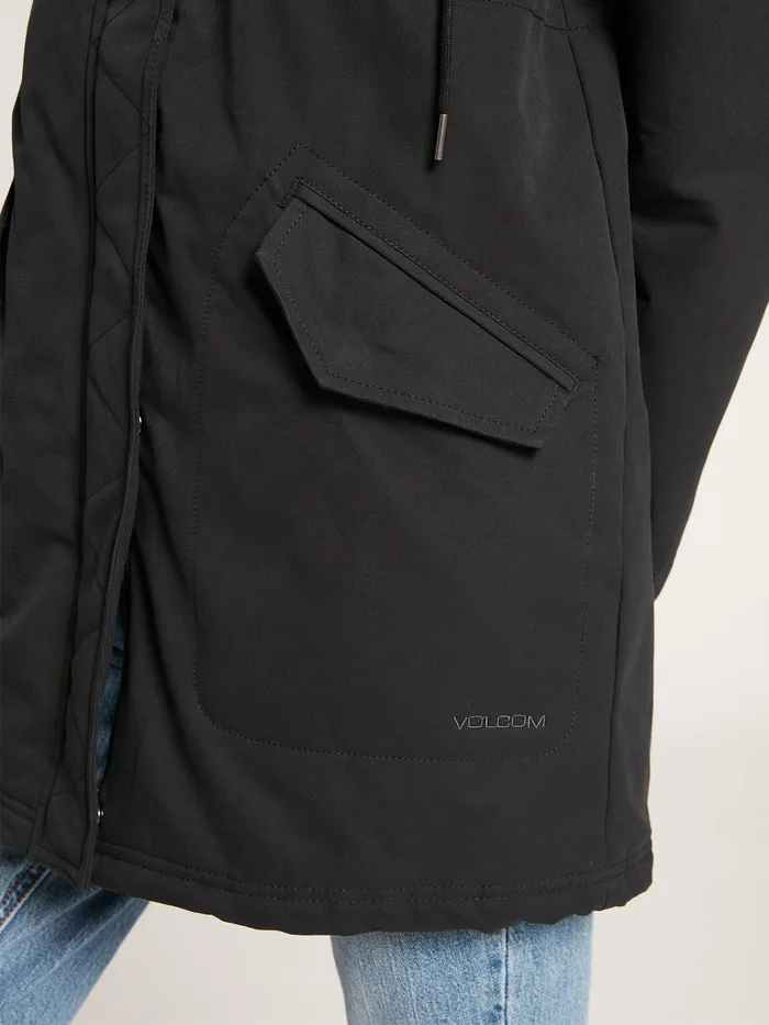 Volcom Jackets Less Is More 5K Parka Jacket 8211 Black Black 8211 Womens
