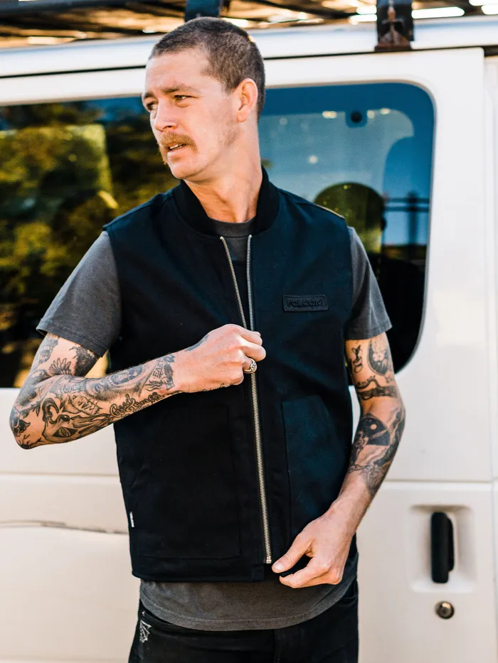 Volcom Jackets Skate Vitals Collin Provost Vest 8211 Black Black 8211 Mens