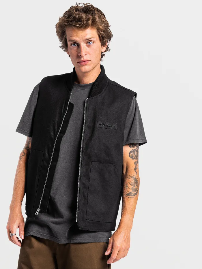 Volcom Jackets Skate Vitals Collin Provost Vest 8211 Black Black 8211 Mens