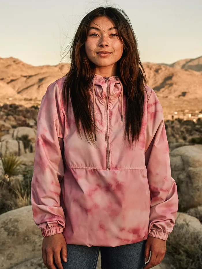 Volcom Jackets Wind It Up Windbreaker Jacket 8211 Faded Mauve Faded Mauve 8211 Womens