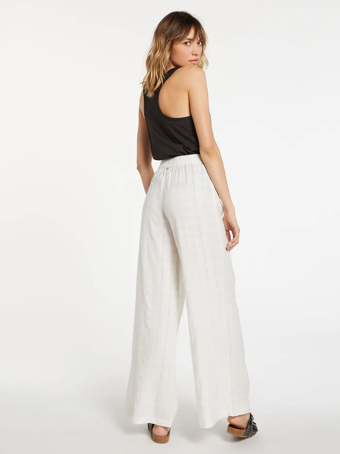 Volcom Pants Sun Spent Wide Leg Beach Pant 8211 Star White Star White 8211 Womens