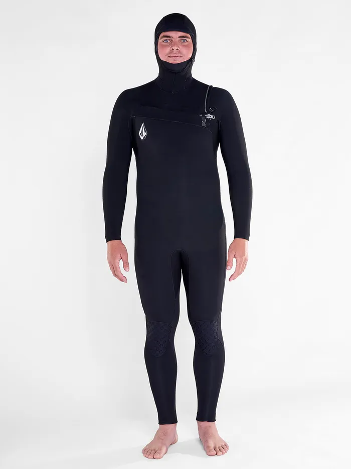 Volcom Rashguards Modulator 543mm Hooded Chest Zip Wetsuit 8211 Black Black 8211 Mens
