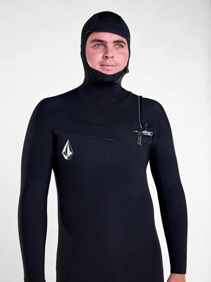 Volcom Rashguards Modulator 543mm Hooded Chest Zip Wetsuit 8211 Black Black 8211 Mens