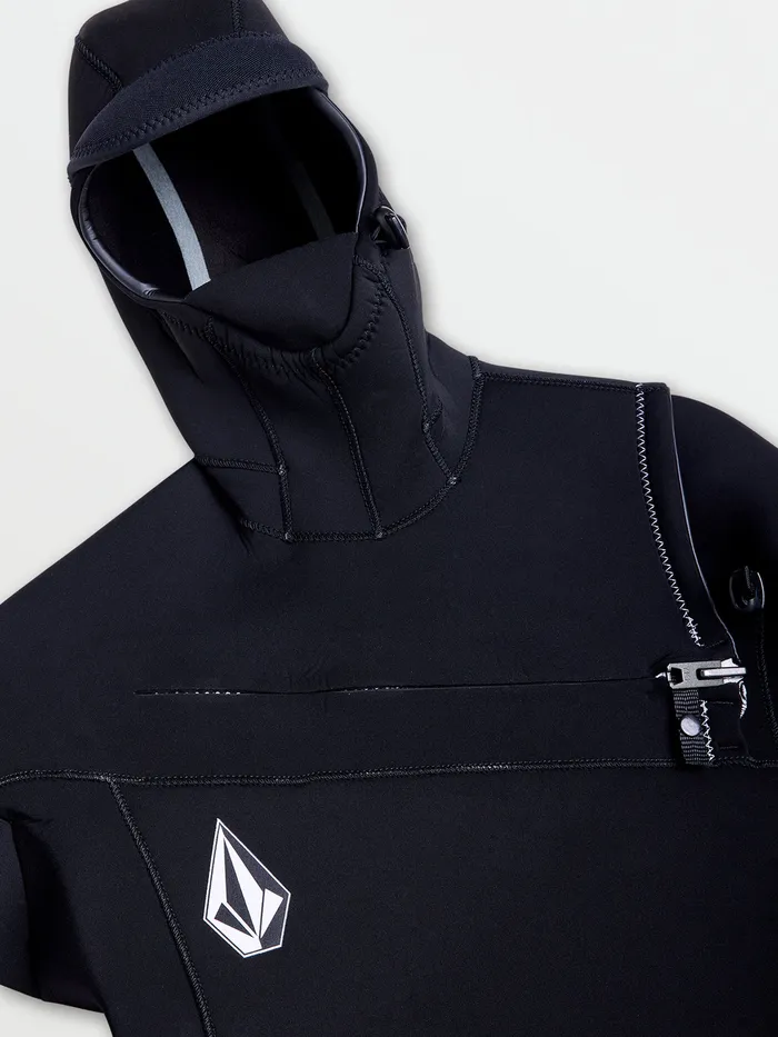Volcom Rashguards Modulator 543mm Hooded Chest Zip Wetsuit 8211 Black Black 8211 Mens