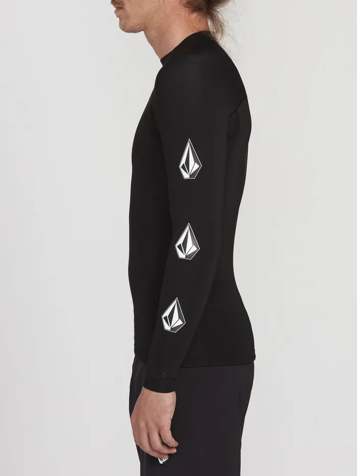Volcom Rashguards Stone Neo UPF 50 Rashguard Jacket 8211 Black Black 8211 Mens