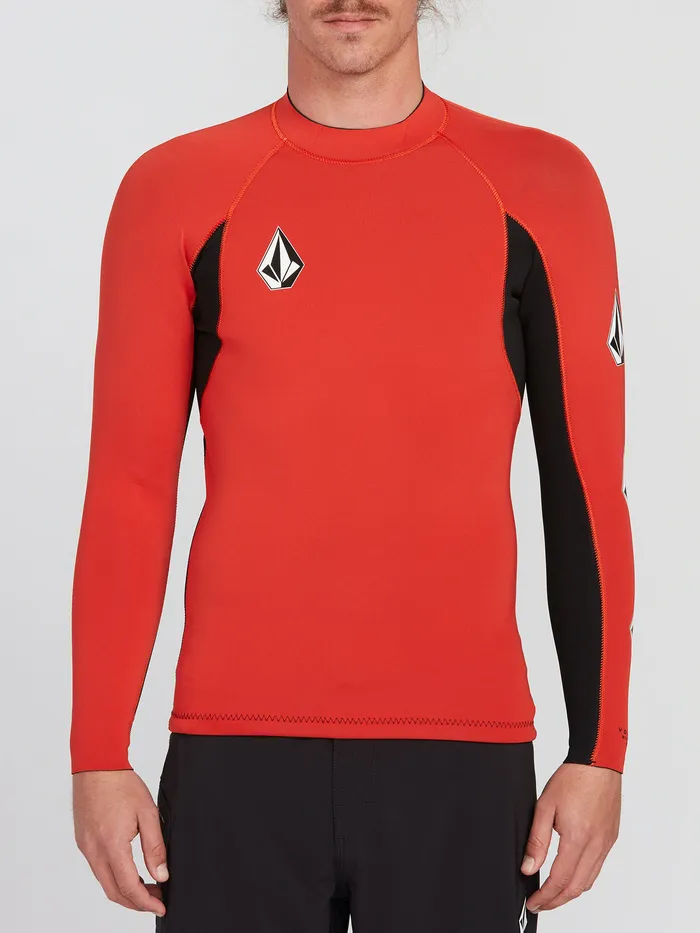 Volcom Rashguards Stone Neo UPF 50 Rashguard Jacket 8211 Red Red 8211 Mens