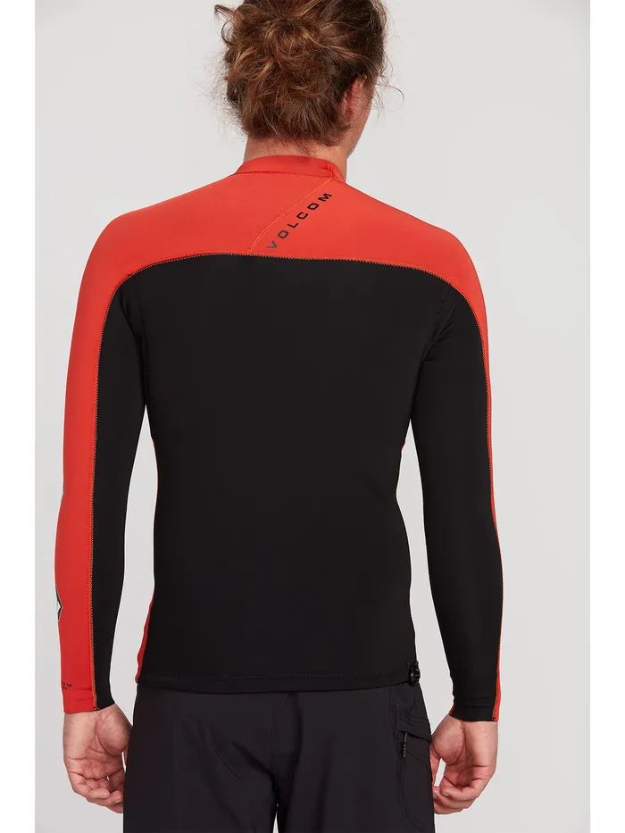 Volcom Rashguards Stone Neo UPF 50 Rashguard Jacket 8211 Red Red 8211 Mens