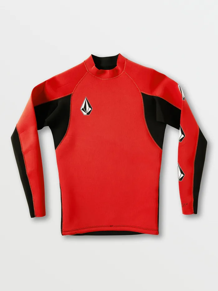 Volcom Rashguards Stone Neo UPF 50 Rashguard Jacket 8211 Red Red 8211 Mens