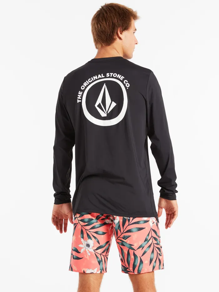 Volcom Rashguards Taunt Long Sleeve UPF 50 Rashguard 8211 Black Black 8211 Mens
