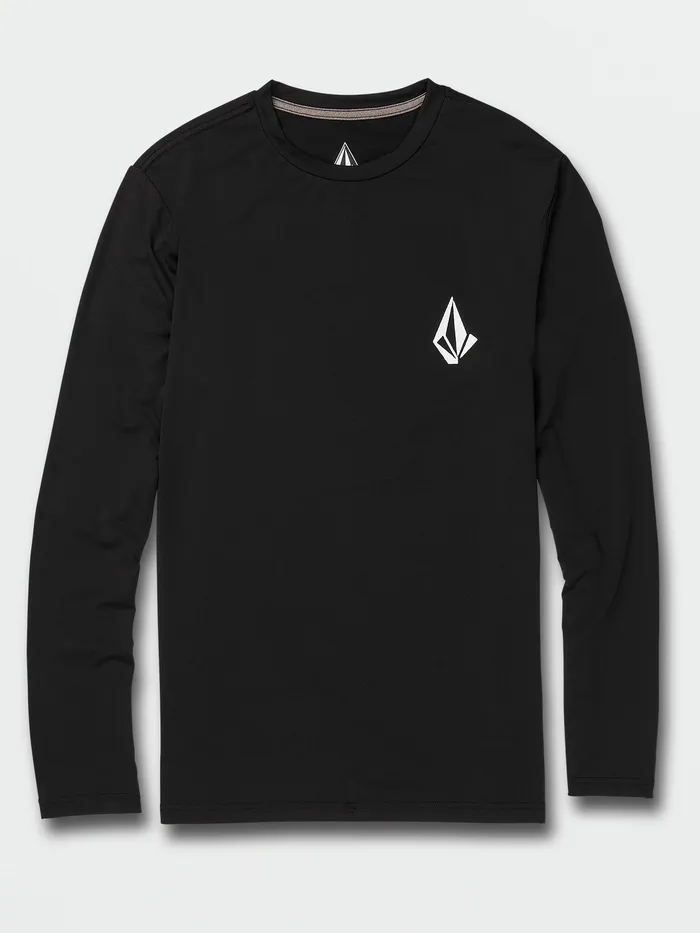 Volcom Rashguards Taunt Long Sleeve UPF 50 Rashguard 8211 Black Black 8211 Mens