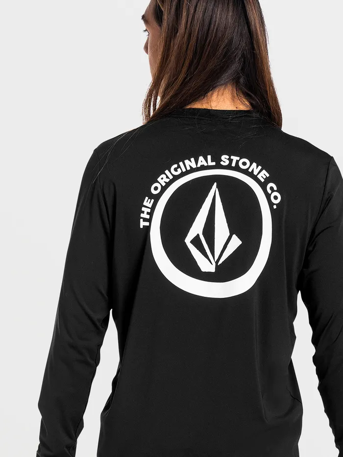Volcom Rashguards Taunt Long Sleeve UPF 50 Rashguard 8211 Black Black 8211 Mens