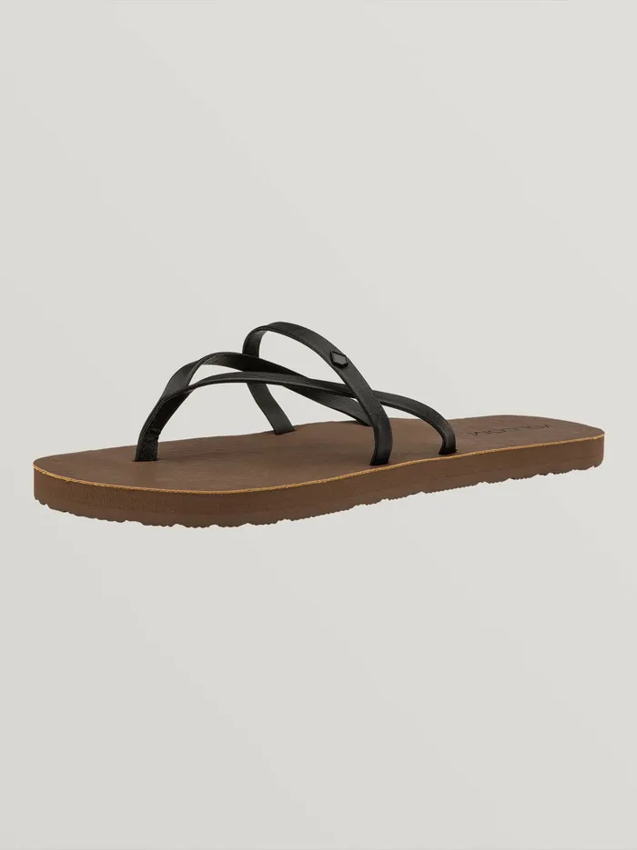 Volcom Sandals All Night Long Ii Sandal 8211 Black Black 8211 Womens